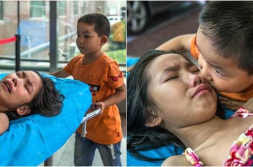 Dünya BU FOTOLARA AĞLADI: Xəstə bacısını tək qoymadı, BU SÖZLƏRİ ÜRƏK PARÇALADI