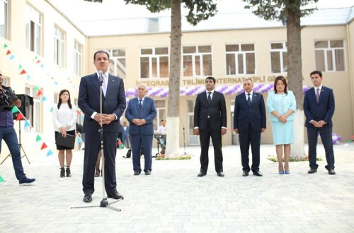 Gəncədə “Bilik Günü” münasibəti ilə “İnteqrasiya Təlimli İnternat Tipli Gimnaziya”nın əsaslı təmirdən sonra açılışı olub
