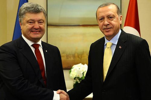 Ərdoğan Poroşenko ilə görüşüb