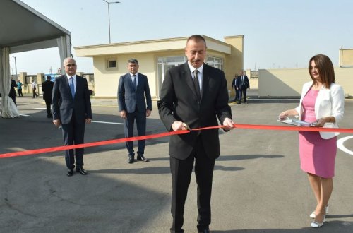 İlham Əliyev Balaxanı Sənaye Parkının açılışında- FOTO