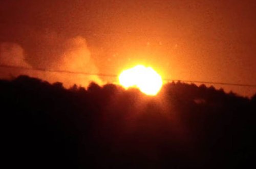 Ukraynada hərbi anbarda partlayış - Video