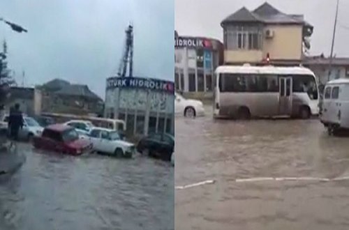 Bakıda acınacaqlı vəziyyət: Küçələr gölməçələrə çevrildi – VİDEO