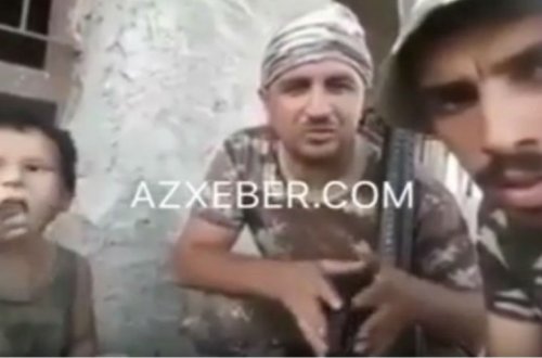 Anası öldürülən azərbaycanlı uşağın şok görüntüləri — 