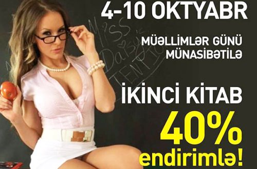 “Müəllimlər günü” ilə bağlı endirim fotosu sərt tənqid olundu