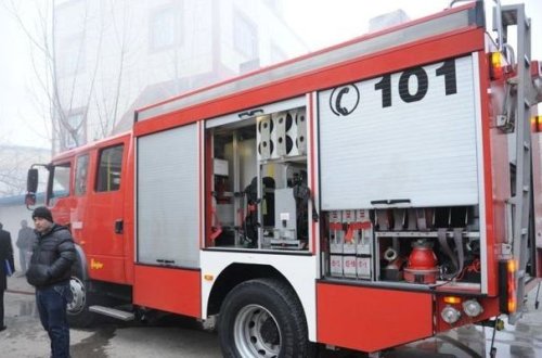 Sumqayıtda güclü yanğın