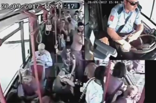 Bu avtobus sürücüsü ilə bağlı şikayət edildi - Video