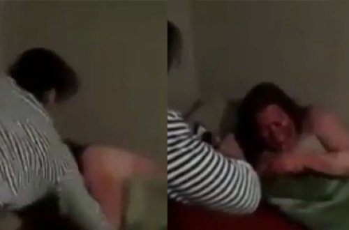 Ər yataqda arvadını başqası ilə tutdu və belə cəzalandırdı - VİDEO