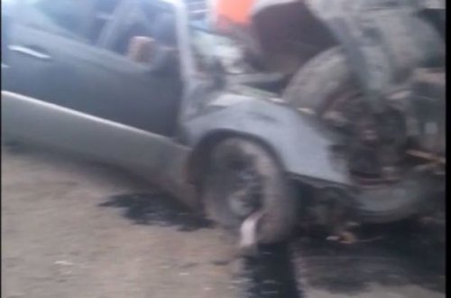 Azərbaycanda baş vermiş dəhşətli qəzanın görüntüləri yayıldı – VİDEO (18 +)