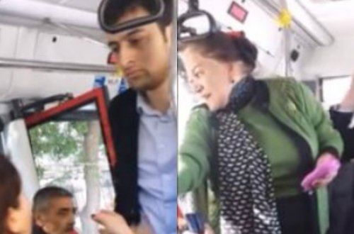 Bakıda sürücü avtobusu yavaş sürdüyü üçün dava düşdü (VİDEO)