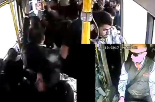 Bakıda sərnişinlər son anda qəzadan xilas olundu - Video