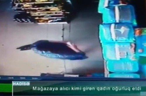 Bakıda mağazadan şampun oğurlayan qadın kameraya düşdü – VİDEO
