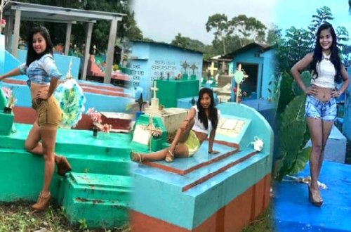 Babalarının qəbrini ziyarət edən yarıçılpaq “gözəlçə”lərə cinayət işi açıldı — FOTO