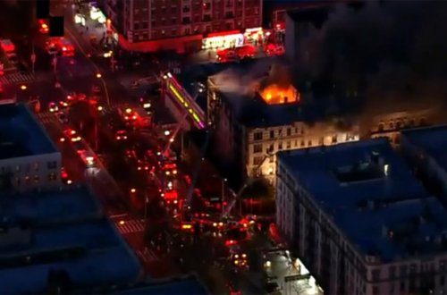 Nyu-Yorkda binada yanğın - Xəsarət alanlar var + Video