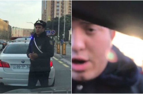 Bakıda polislə sürücü arasında qalmaqal: 