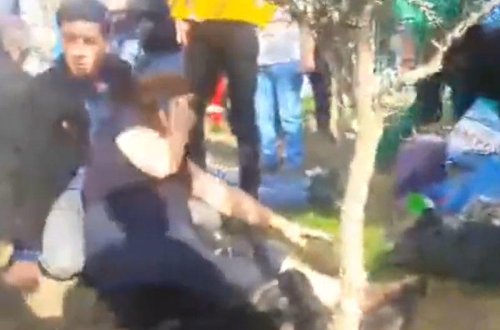 Bakıdakı dəhşətli qəzanın görüntüləri: yaralılar yerə səpələnib - VİDEO