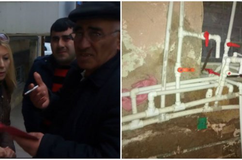 Bakının mərkəzində problem - Baş mühəndis sakinləri hədələdi (VİDEO)