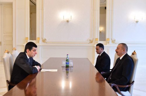 Prezident İlham Əliyev Gürcüstanın Baş nazirinin müavini - daxili işlər nazirini qəbul edib - FOTO