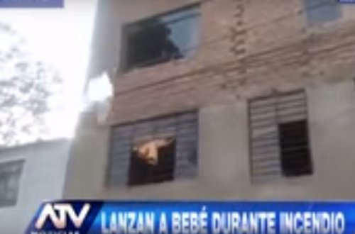 Dəhşətli mənzərə: Ana körpəsini eyvandan atdı - VİDEO