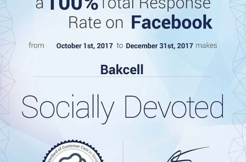 Bakcell növbəti dəfə “SociallyDevoted” sertifikatına layiq görülüb