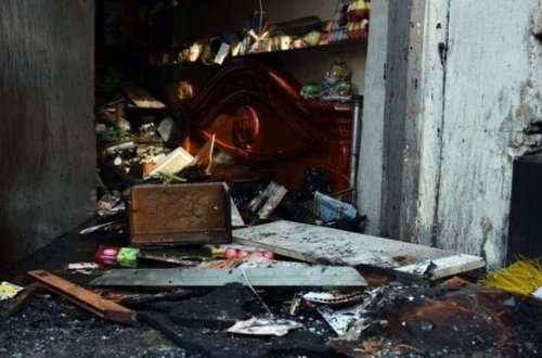 Bakıda yanğın: İki polis zəhərlənib