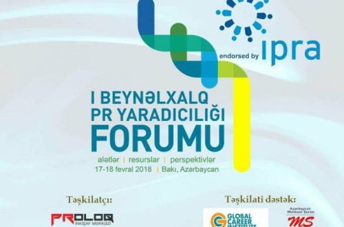 Birinci Beynəlxalq PR Yaradıcılığı Forumu işə başlayacaq