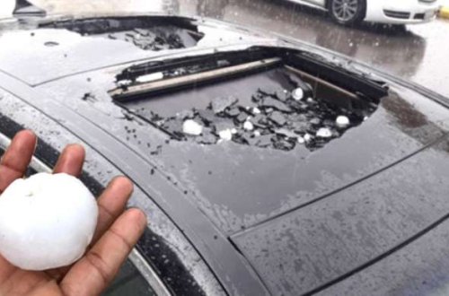 Bu böyüklükdə dolu yağdı, məktəblər bağlandı - VİDEO + FOTOLAR