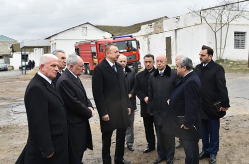 Prezidentin hadisə yerindən FOTOLARI