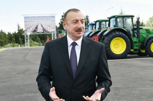 İlham Əliyev: Dövlət xətti ilə böyük həcmdə müasir texnika almışıq