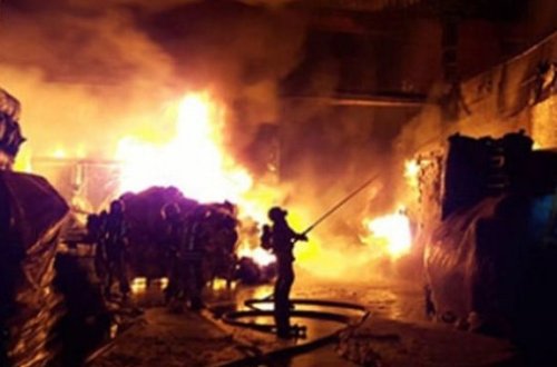 Rezin məmulatları fabrikində yanğın