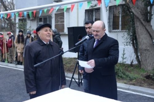 Nəsimi rayonunda Novruz bayramı ərəfəsində növbəti “Abad həyət” sakinlərin istifadəsinə verildi