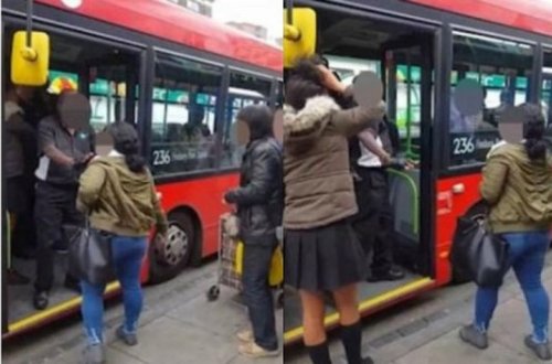 ŞOK HADİSƏ - Qız rəfiqəsini avtobusun altına itələdi, anbaan görüntüləndi - VİDEO