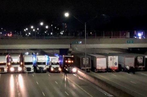 Yük maşınları ilə intiharın qarşısını aldılar – VİDEO