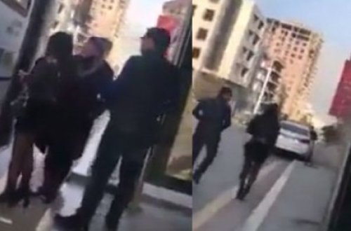Bakıda varlı oğlan avtobus gözləyən mini ətəkli qızı maşınına mindirib apardı - VİDEO