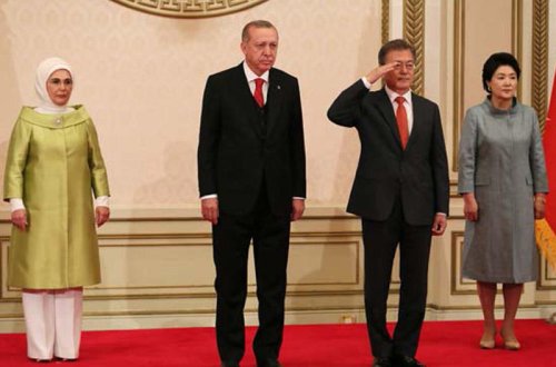 Ərdoğan Cənubi Koreya prezidenti ilə görüşüb - FOTO