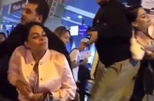 Əri ilə məşuqəsini hava limanında yaxalayan qadın ortalığı bir-birinə qatdı – Video