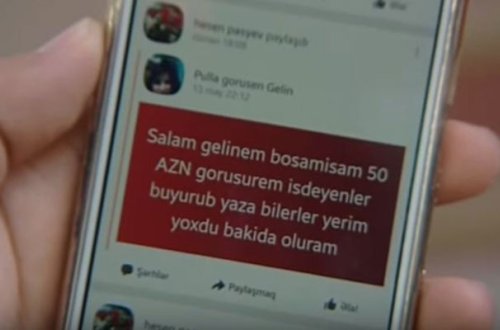 Azərbaycanda kişi arvadının şəklini paylaşdı - 50 manata...