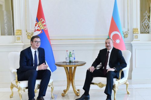 Prezidentlər mətbuata bəyanatla çıxış ediblər - YENİLƏNİB + FOTO