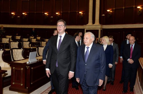 Serbiya prezidenti Milli Məclisdə olub