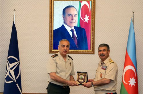 Zakir Həsənov NATO generalları ilə görüşüb - FOTO