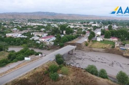 Göyçay çayında son vəziyyət - VİDEO