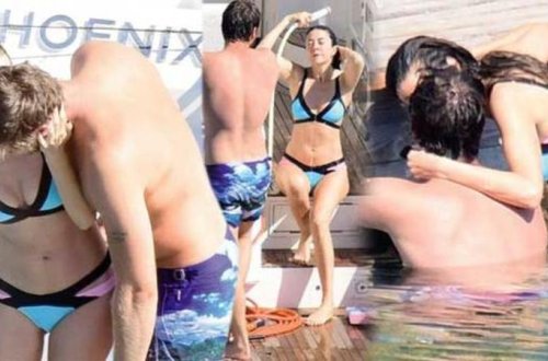 Məşhur aktyor dənizdə xanımı ilə öpüşərkən YAXALANDI - FOTO