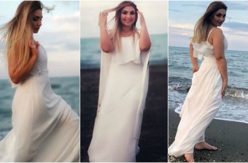 Şəbnəm dəniz kənarında bir pozlar verdi ki... - FOTOSESSİYA