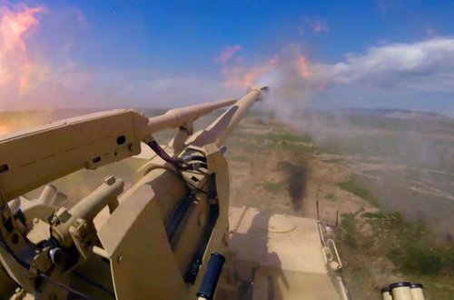 Artilleriya birləşmələri öz gücünü göstərdi - FOTO