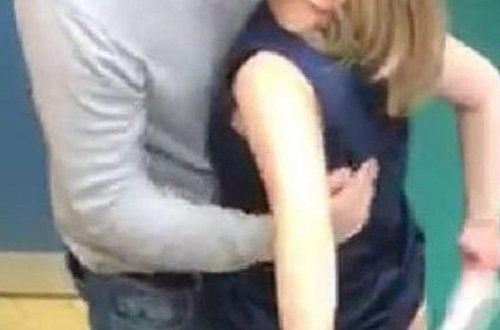 Məktəbdə əxlaqsızlıq edən müəllimlər kameraya düşdülər - FOTO