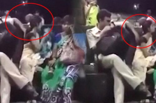 Qucağında körpəsi olan qadına polisin təcavüzü kameraya düşdü - VİDEO