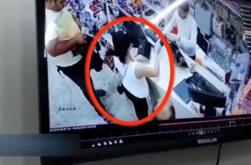 Bakıda kassirləri aldadan dələduz qadın peyda olub - Video