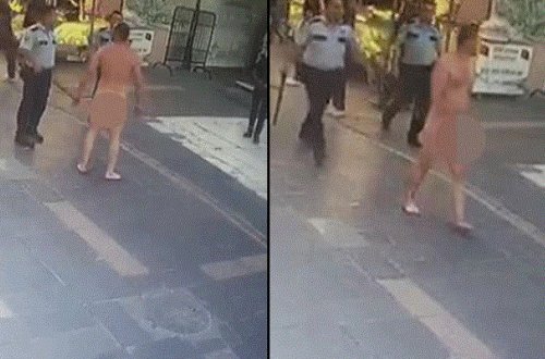 Anasını öldürdü, çılpaq şəkildə küçəyə çıxdı - Fotolar + Video