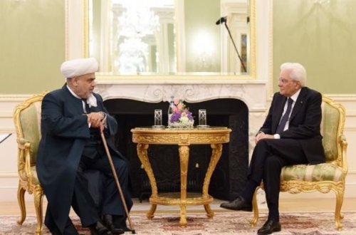 Allahşükür Paşazadə İtaliya prezidenti ilə görüşdü