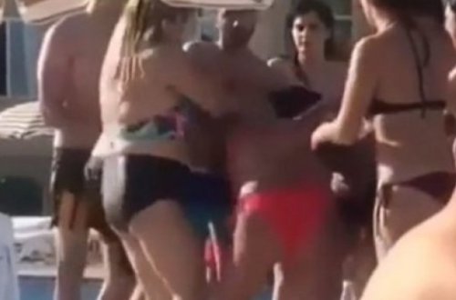 Bakıda çimərlikdə biabırçılıq - Qızlar saçyolduya çıxdılar – VİDEO