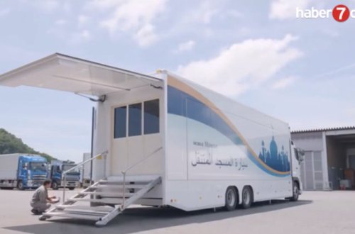 Yeni səyyar məscid hazırlandı - VİDEO